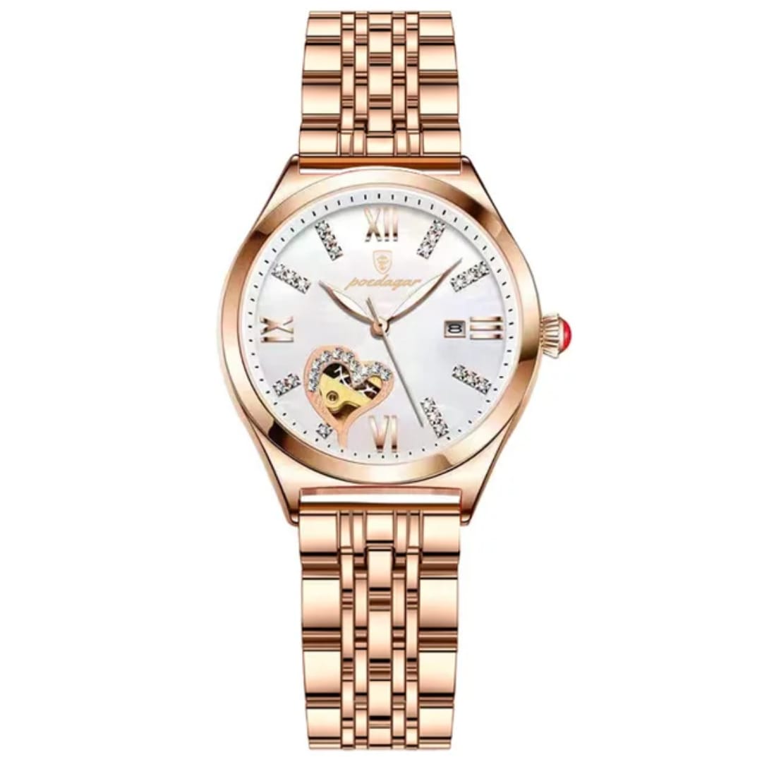 Reloj de Lujo Poedagar para Mujer - Acero Inoxidable (Resistente al Agua) + Envío Gratis a Todo el Perú